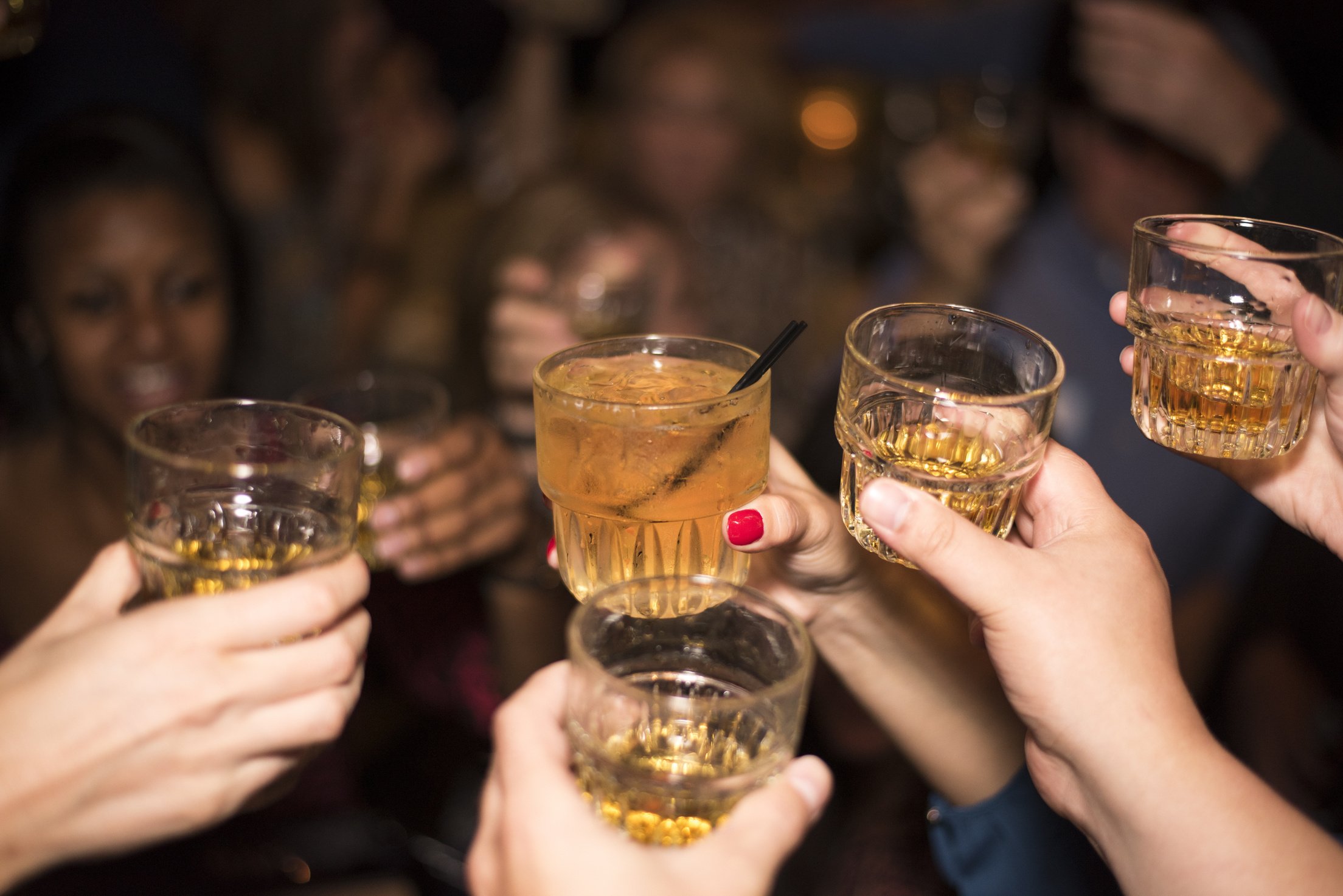 Friends Toasting Drinks